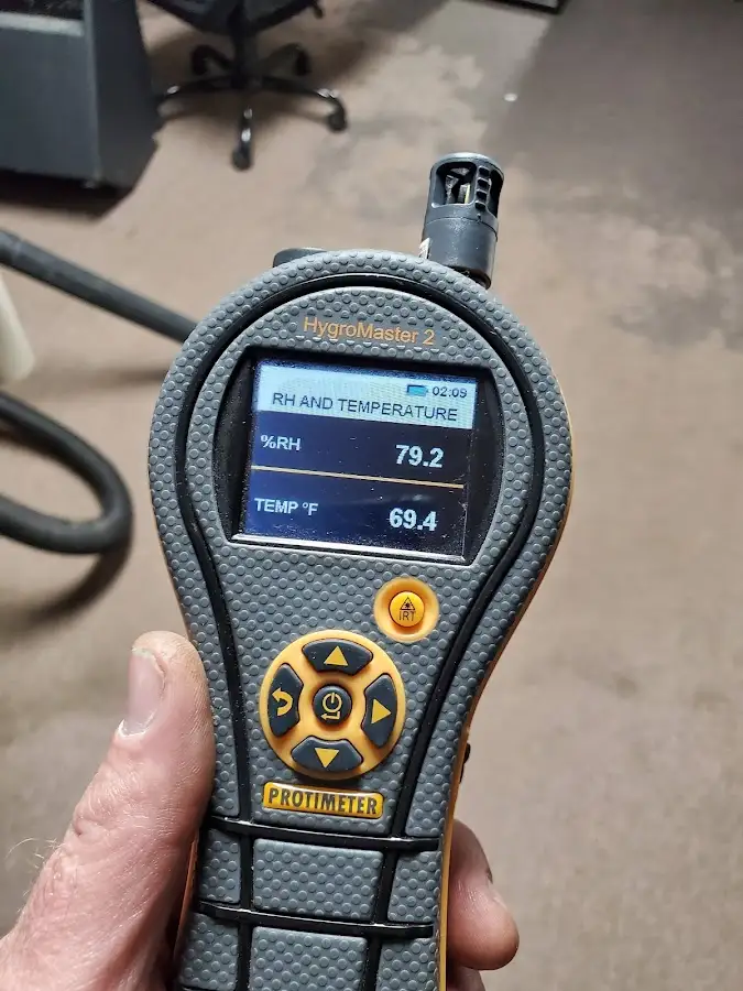 Moisture meter humidity assessment for Fire & Smoke Damage Restoration in Solvay